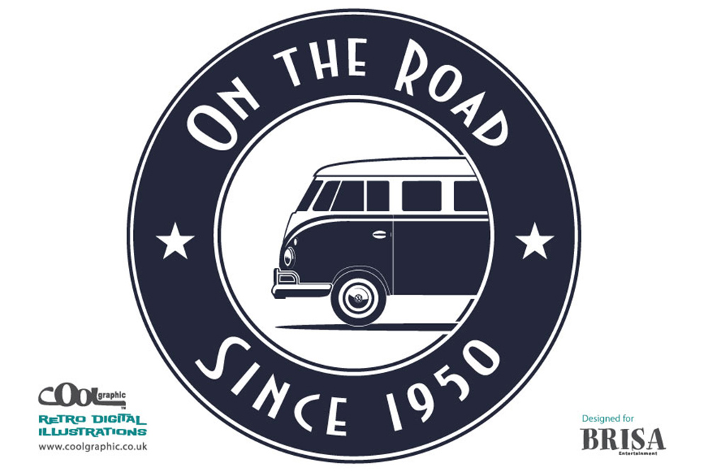 vw bus - retro logo design - thumb