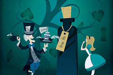 Alice in Wonderland - digital art illustration thumb