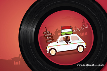 Fiat 500 - Retro illustration