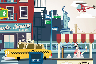 New York landscape illustration thumb