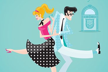 Rock n Roll couple illustration thumb